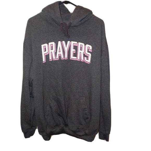 Prayers Break the Spell Tops - Prayers Break the Spell Fleece Lined Women's Hooded Hoodie Sweatshirt Size 2XL